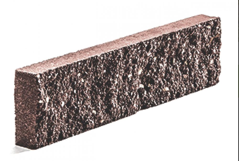 Плитка фасадная колотая 250 х 22 х 65 мм коричневая, цена за м2