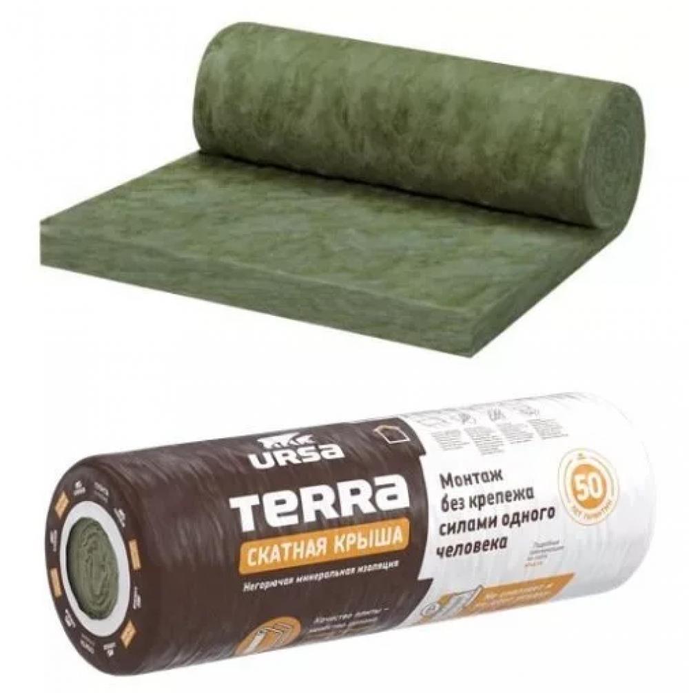 Маты URSA TERRA 35 СКАТНАЯ КРЫША, плотность 22, 3900*1200*150, (0,702м3/ 4,68м2/ рулон), цена за м3