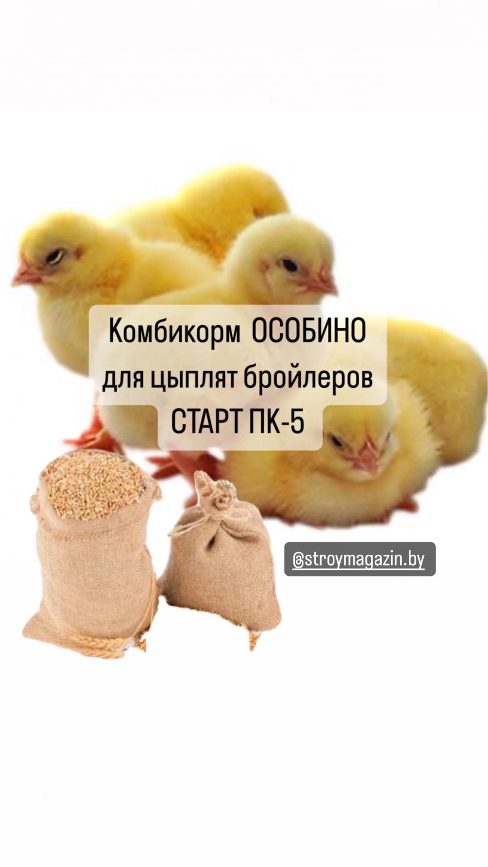 Комбикорм СТАРТ ПК-5 для цыплят бройлеров "Особино (Узовский)"
